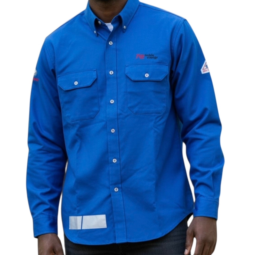 Bulwark FR Excel Long Sleeve Work Shirt XXL-LN | Noble Energy Patch CAT 2